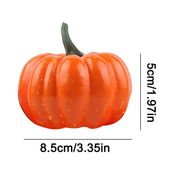 Rkxzt Foam Pumpkin 8 Piece Mini Artificial Foam Pumpkins for Thanksgiving Decorations 3.35x1.97 Inch,Decoration Ornaments|Foam,Orange