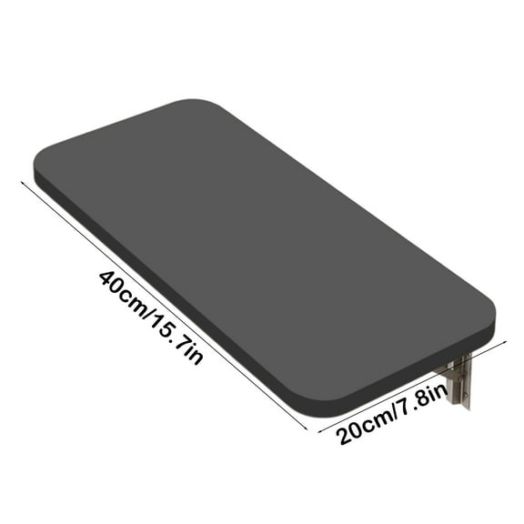 Rkxzt Foldable Wall Storage Rack,Wall Mounted Foldable Shelf Brown Wood and Iron Storage Board 15.74x7.87",Clothing Wardrobe Storage