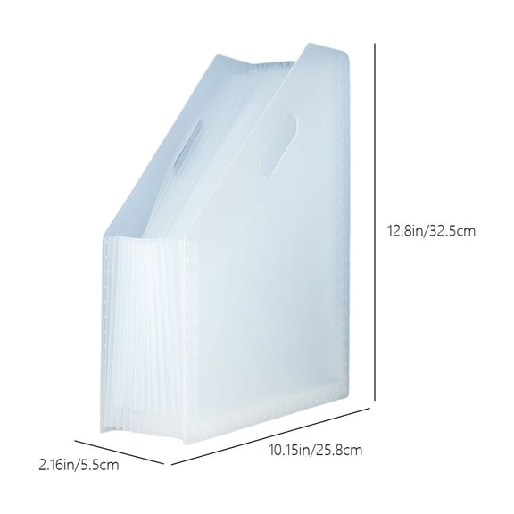 Rkxzt Folder Desktop Vertical Slanted Mouth Organizer Bag Multi Layer Expandable File Folder Paper Storage Rack 13 Pockets Blue White Pink Storage &