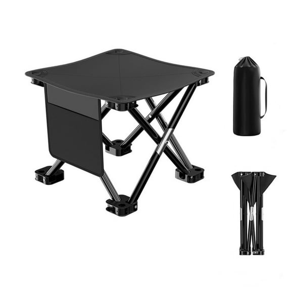 Rkxzt Folding Bench Portable Folding Stool Outdoor Camping Chair with Storage Bag 13 Inch Compact Lightweight 1.5lbs 360lbs Capacity Tools/Office|Oxford