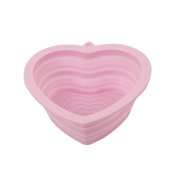 Rkxzt Folding Bowl Collapsible Silicone Pet Bowl Foldable Dog Cat Food Water Feeder Travel Dish 350ml Tools/Office|Silica Gel,Pink