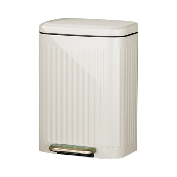 Rkxzt Garbage Can Flushless Plastic Trash Can with Lid Odorless Bathroom Bin Noise Reduction Foot Pedal 12.79x8.66x5.90in 1 Count Household Cleaning