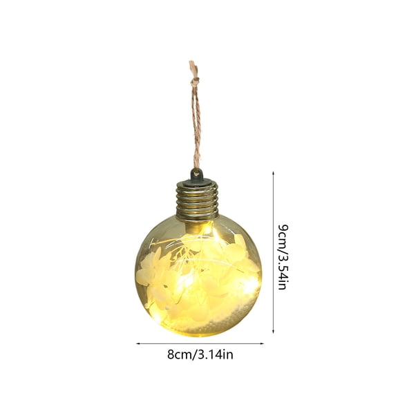Rkxzt Glass Decorations,Glowing Hydrangea Ball Christmas Decoration Transparent Glass Light Up Ornament 3.15 Inch,Holiday Products|Glass,White