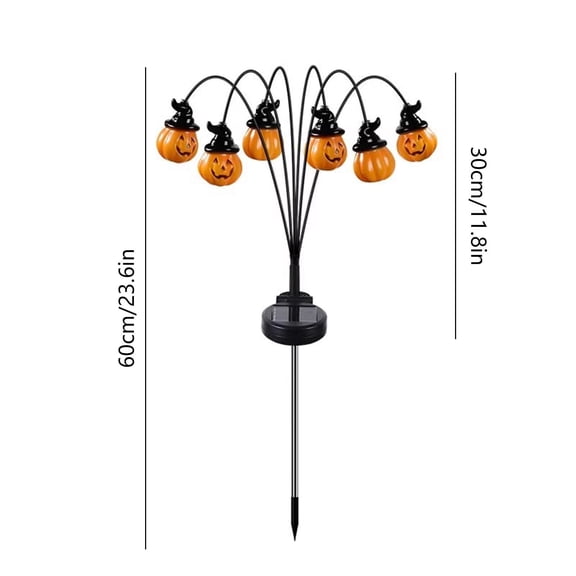 Rkxzt Halloween Pumpkin Patch Lights Solar Pumpkin Ground Lights Outdoor Decorations Plug and
