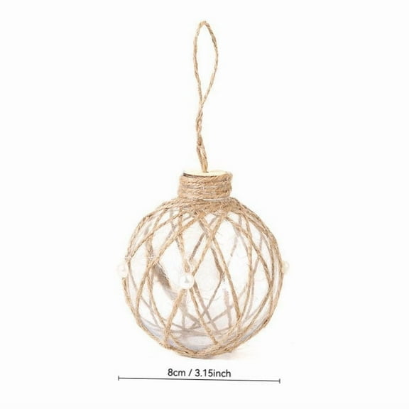 Rkxzt Hanging Object,Transparent Plastic Christmas Ornaments with Rope Wrap 12 Pack Hanging Balls for Tree Decor,Tools&Home Improvement