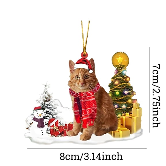 Rkxzt Hanging Objects,Pet Christmas Ornament Lovely Tree Hanging Decor Acrylic Dog Figurine 7cm x 8cm,Hanging Ornaments