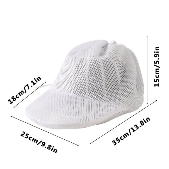 Rkxzt Hat Cleaning Bag Hat Washing Bag 2-Pack Protective Mesh Laundry Care for Baseball Caps Shape Saver Household Cleaning|Polyester,White