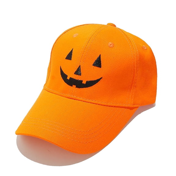Rkxzt Hat Pumpkin Sun Hat with Curved Brim for Sun Protection and Holiday Festive Wear,Seasonal Lighting|Polyester,Orange