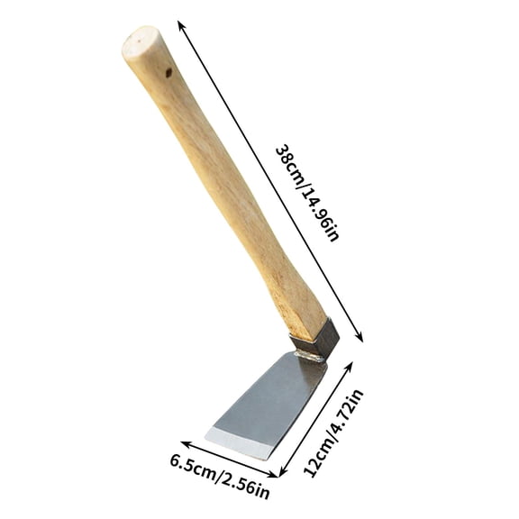 Rkxzt Hoe,Dual-Purpose Gardening Hoe for Weeding and Planting, Triangular Head Tool for Home Gardens,Weeder Fork Tool|Stainless Steel,Color