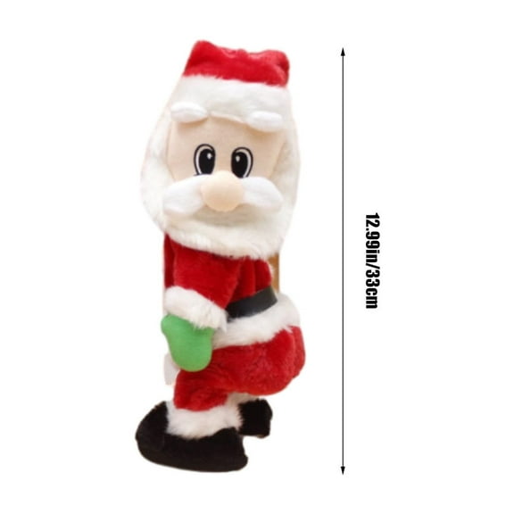 Rkxzt Holiday Decorations Animated Dancing Santa Claus with Music 12.99 Inch Flock Twerking Figure 1Pcs Christmas Party Decoration Gift,Holiday Products|Flock,Red