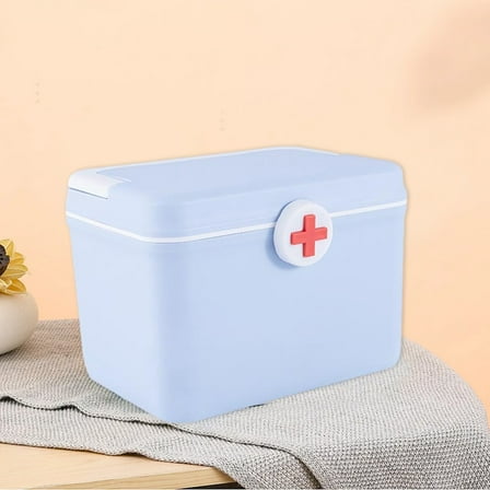 Rkxzt Home First Aid Kit Portable First Aid Kit for Minor Cuts Scrapes Burns 1 Count Compact 8.23x5.71x6.10 Inch Home Car Camping Outdoor Emergency Kit