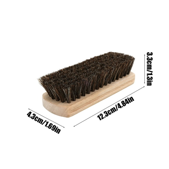 Rkxzt Horsehair Shoe Brush 1PC Horsehair Shoe Brush for Leather Cleaning and Polishing with Wood Handle Soft Bristles Dirt Removal Household Cleaning