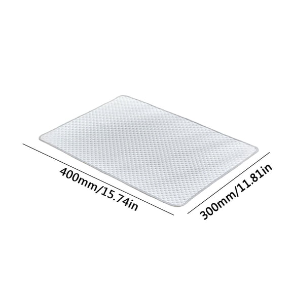 Rkxzt Ice Silk Pad,Pet Cooling Mat for Dogs 15.74x11.81 Inch Breathable Portable Pet Pad for Car and Home,Rugs|Cloth,Gray