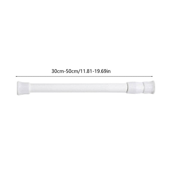 Rkxzt Iron Pole Adjustable Tension Curtain Rod Spring Loaded No Drill Shower Window Cabinet Closet White 30-40cm 1.3cm Diameter Storage &
