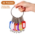 thumbnail image 1 of Rkxzt Key Tags, 30 Key Label Tags with Ring, 30 Key Chain Rings, 1 Key Clip, 1 Janitor Key Ring, Suitable for Company, Home Key Management, 1 of 2