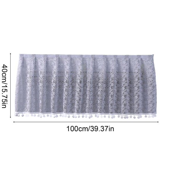 Rkxzt Lace Curtains,Air Conditioner Wind Curtain Lace Cover Wall Mounted Semi Curtain 100x40cm Gray Green Dirt Shield,Other