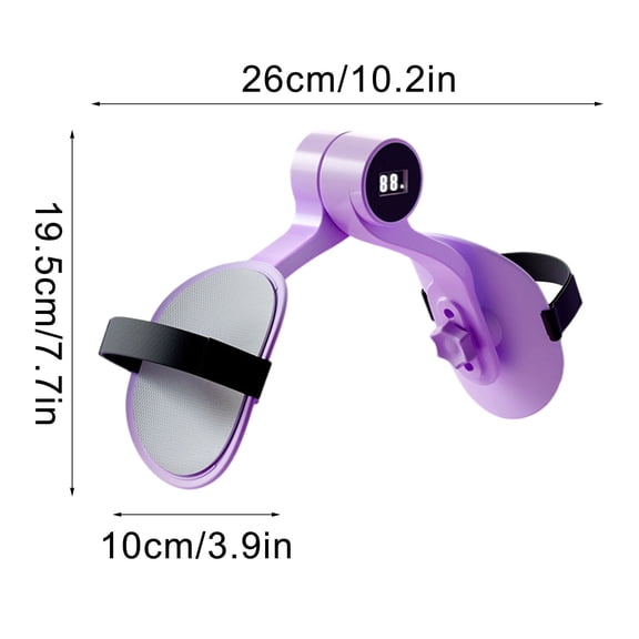 Rkxzt Leg Clamp Upgraded LED Pelvic Floor Exercise Device with Digital Display 360 Thigh Trainer Inner Exerciser Non-Slip Grip Tools/Office|Plastic,Purple