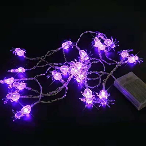 Rkxzt Light String 40 LED Purple Spider String Lights 19.7ft Battery Powered for Outdoor Indoor Party Decor,Holiday Products|Plastic,Purple