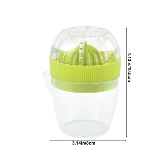Rkxzt Manual Juicer Manual Lemon Juicer Portable Handheld Citrus Press with Pulp Strainer and Measuring Cup Red Green or Blue Kitchen & Dining|Plastic,Green