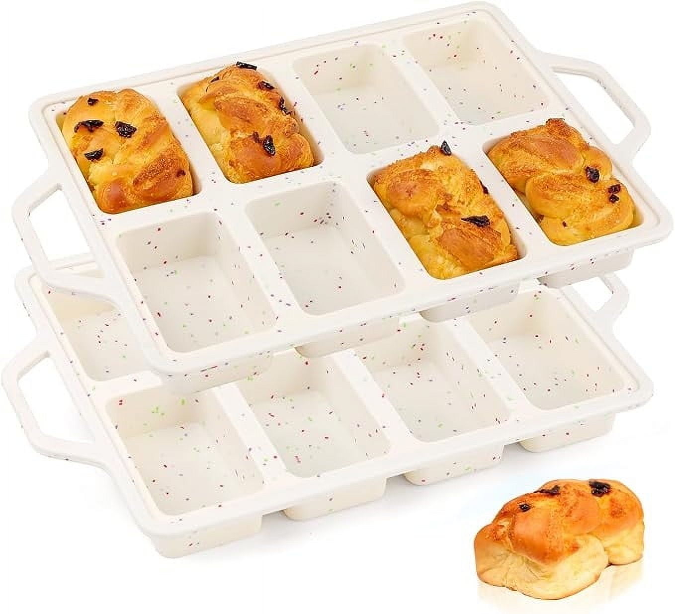 Rkxzt Mini Loaf Pans Silicone, Nonstick Small Bread Pans for Baking ...