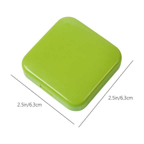 Rkxzt Mini Storage Box Moisture Proof Mini Organizer Box 2 Grids Portable Travel Case with Removable Containers 6.3x6.3x1.9cm Storage