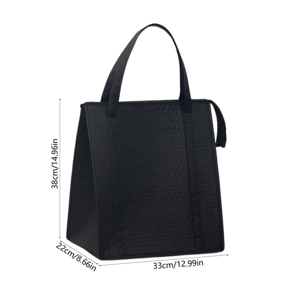 Rkxzt Non Woven Fabric Insulation Pouch,Insulated Tote Shopping Bag Nonwoven Aluminum Film Thermal Bag 38x33x22cm 1-Piece,Kitchen Utensils