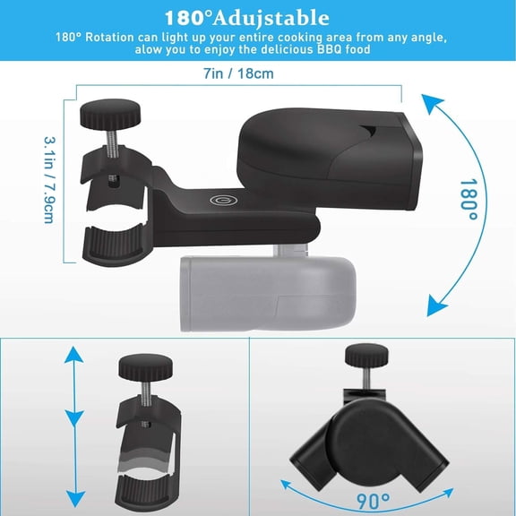 Rkxzt Outdoor Grill Lights 1PC Outdoor Barbecue Lamp Portable Double Head 360 Degree Rotatable Camping Light with Bracket Lighting Ceiling