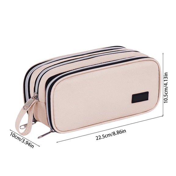 Rkxzt Oxford Pencil Ca Se,Cylindrical Pencil Case Large Capacity Zipper Stationery Storage Bag 8.07x4.13x3.94 Inches Polyester Fabric,Office Storage &