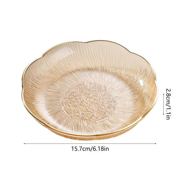 Rkxzt P Lastic Fruit Bowl,Plastic Fruit Tray 6.2 Inch Snack Serving Bowl White Gold Green Kitchen Party Platter,Kitchen Utensils & Gadgets|Plastic,Gold