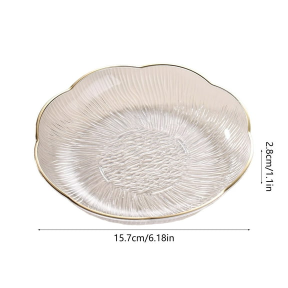 Rkxzt P Lastic Fruit Bowl,Plastic Fruit Tray 6.2"Snack Serving Bowl White Gold Green Kitchen Party Platter,Kitchen Utensils Gadgets