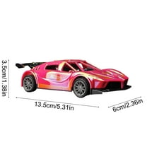 Rkxzt P Lastic Inertia Cars,Inertial Racing Car Toy for Minors Push and Go Simulation Vehicle with Rubber Wheels 1-Piece,Car Model|Plastic,Pink
