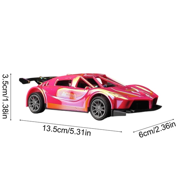 Rkxzt P Lastic Inertia Cars,Inertial Racing Car Toy for Minors Push and Go Simulation Vehicle with Rubber Wheels 1-Piece,Car Model|Plastic,Pink