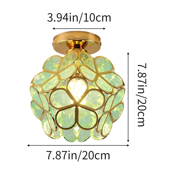 Rkxzt P Vc Ceiling Light,Japanese Scandinavian Modern Ceiling Light Balcony Foyer Entryway PVC 25x20x10cm,Ceiling Lights|Pvc,Green