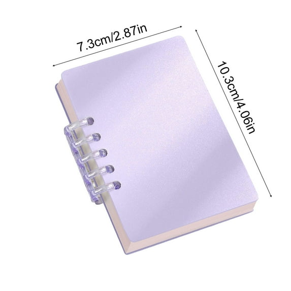Rkxzt Paper Coil Notebook,A7 Loose Leaf Notebook 60 Sheets 120 Pages 3x5 Inches 4 Pack Sky Blue Pink Purple Green,Home Office Furniture|Paper,Purple