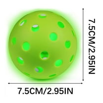 Rkxzt Pickleball 3PC LED Pickleball Set with Lights Illuminated Outdoor Sports Balls for Night Play Home & Garden|Pvc,Multicolor