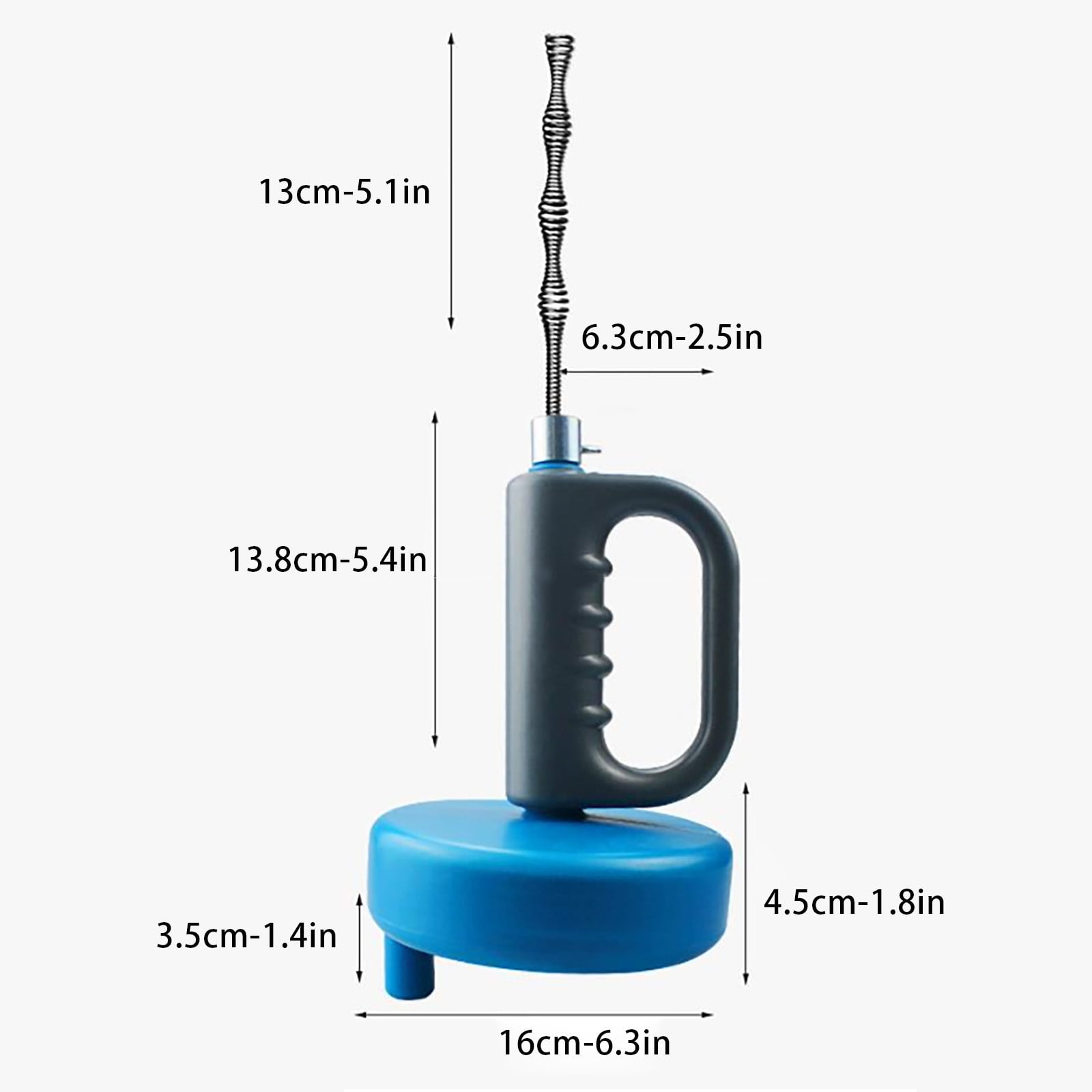 Rkxzt Pipeline Dredger Heavy Duty Pipe Snake Drain Cleaner 5 Meter ...