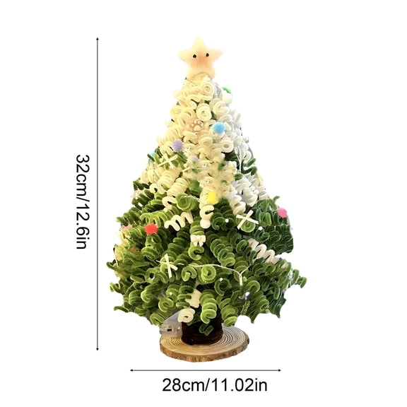 Rkxzt Pl Astic Craft Material P Ackage,DIY Christmas Tree Craft Kit with Plastic Sticks Green Desktop Ornament 11.02x11.02x12.59in,Holiday