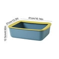 thumbnail image 1 of Rkxzt Plasti C Cat Litter B Ox,Large Cat Litter Box Semi-Enclosed Spill Proof Design with Removable Lid 16.14 x 12.2 x 4.92 Inches,Other|Plastic,Navy, 1 of 8