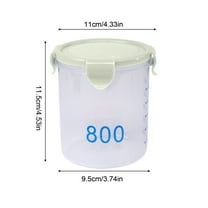 Rkxzt Plasti C Storage Jar,Graduated Round Storage Jars with Lids 4-Pack Plastic Kitchen Sealing Containers for Snacks Grains Yogurt,Kitchen Storage