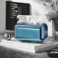 thumbnail image 1 of Rkxzt Plastic Bathroom Box,Scandinavian Tissue Box Drawer Organizer Plastic Transparent Blue Silver 6.3x3.94x4.72in,Bathroom Storage, 1 of 8