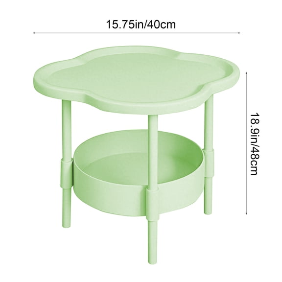 Rkxzt Plastic Bedside Table Mini Bedside Table Small Apartment Nightstand Plastic Coffee or Green 18.9x15.75x15.75 Inch Compact Space Saving Side Table