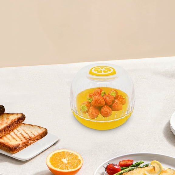 Rkxzt Plastic Box Fruit and Vegetable Storage Containers with Airtight Refrigerator Lids Set of 1 Transparent Kitchen Organizer Tools/Office|Plastic,Yellow