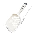 thumbnail image 1 of Rkxzt Plastic Cat Litter Scoop Cat Litter Scoop with Sifting Holes Poop Removal Tool Large Shovel Head Pink Yellow White 11.02 Inch Plastic Cleaning Shovel, 1 of 7