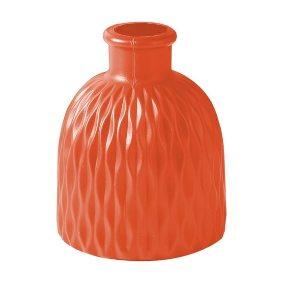Rkxzt Plastic Decorative Vases Plastic Imitation Glazed Decorative Vase for Flower Arrangements 5.91 x 4.33 Inches Home TV Cabinet Decor Blue White Orange