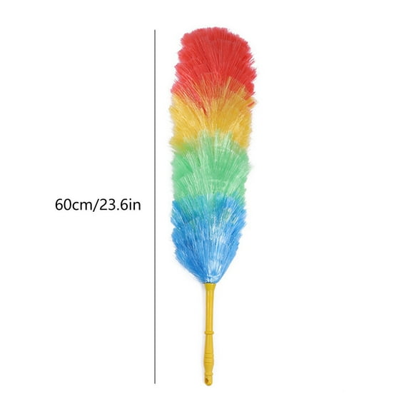 Rkxzt Plastic Dust Collector,Microfiber Electrostatic Duster 23.6"Multicolor Flexible Washable Cleaning Tool,Storage Organization