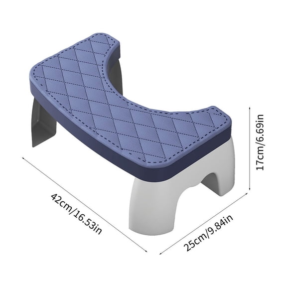 Rkxzt Plastic Faux Leather Toilet Stool,Toilet Stool Squatting Step Stool 16.53x9.84x6.69in Detachable Stackable Footrest for Bathroom,Bathroom