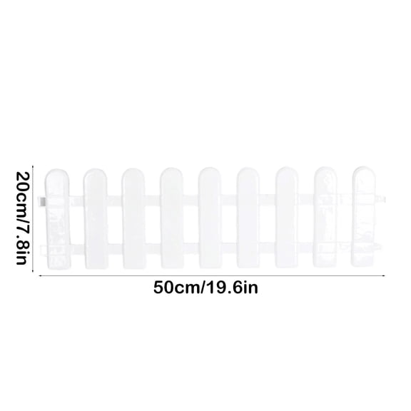 Rkxzt Plastic Fence Plastic Christmas Tree Base Fence Decor with Snowflake Design White 50x20cm Outdoor Scene,Holiday Products|Plastic,White