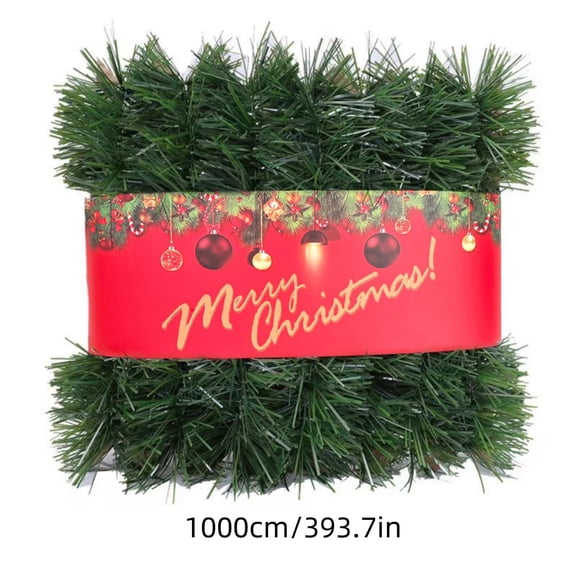 Rkxzt Plastic Grass Strips Green Rattan Christmas Wreath with Pull Ribbon Holiday Wedding Decoration 39.4 Inch,Holiday Products|Plastic,Green