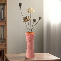 Rkxzt Plastic Imitation Glazed Vase,Decorative Flower Pot for Living Room Or Tv Cabinet,Dried Flower Arrangement and Home Decoration for Modern Style