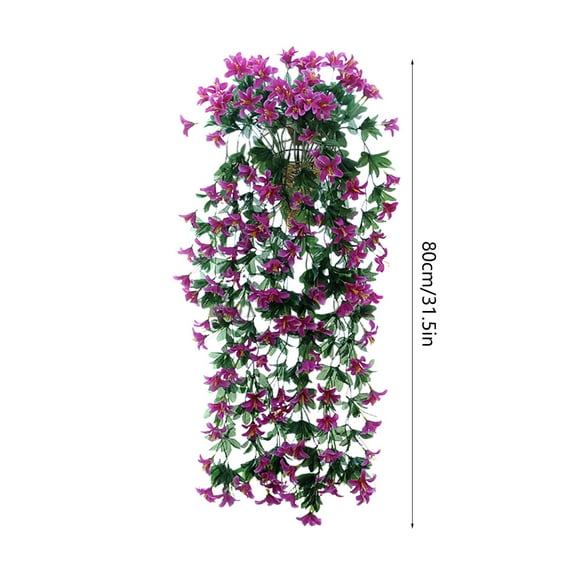 Rkxzt Plastic Lily,Rattan Artificial Flower Wall Hanging Basket Indoor Outdoor Decorative Flowers Pink White Red Plastic 13.78x13.78x1.18in,Hanging